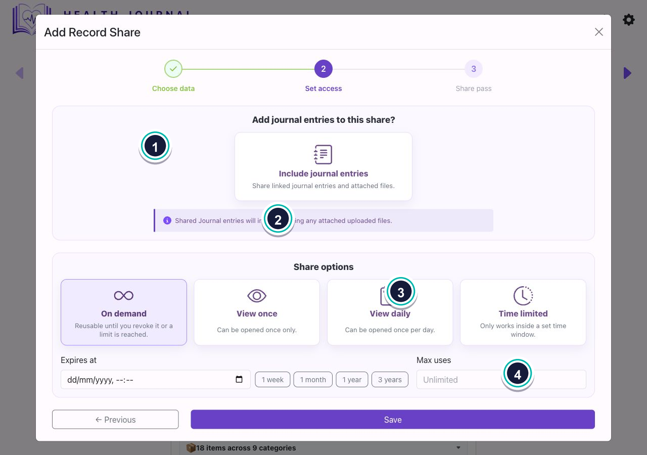 Share wizard set access step