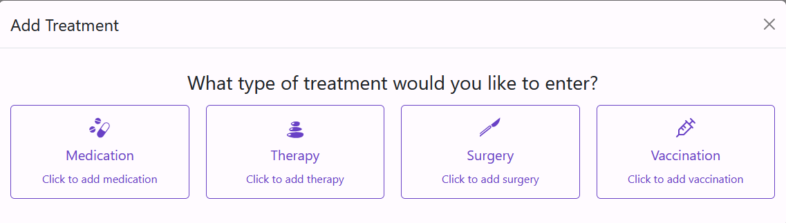 Add treatment choices from the condition
